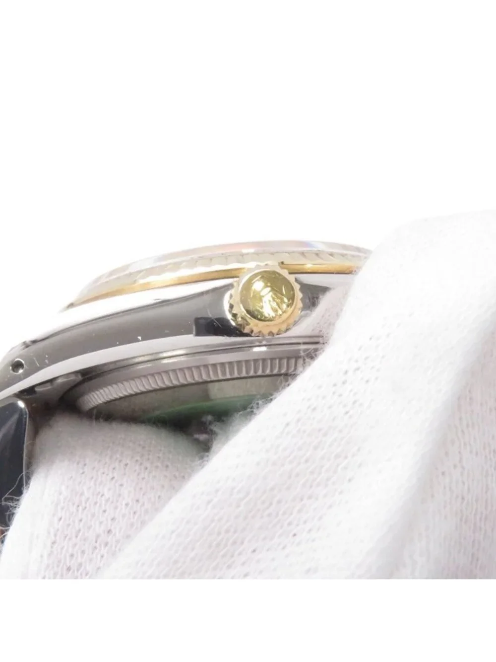 Rolex Oyster Perpetual SS 18k Yellow Gold Number Watch Champagne Dial